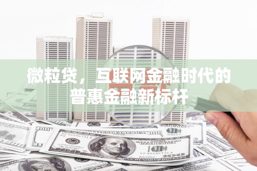 淮上微粒贷，互联网金融时代的普惠金融新标杆