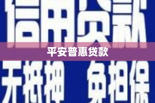 淮上平安普惠贷款