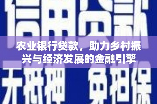 淮上农业银行贷款，助力乡村振兴与经济发展的金融引擎