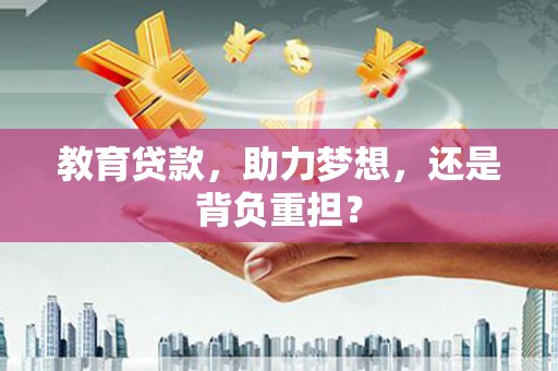 淮上教育贷款，助力梦想，还是背负重担？