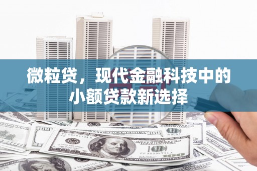 淮上微粒贷，现代金融科技中的小额贷款新选择