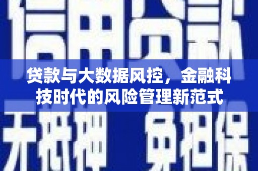 淮上贷款与大数据风控，金融科技时代的风险管理新范式