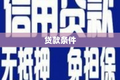 淮上贷款条件