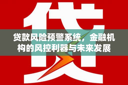 淮上贷款风险预警系统，金融机构的风控利器与未来发展