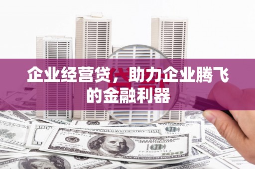 淮上企业经营贷，助力企业腾飞的金融利器