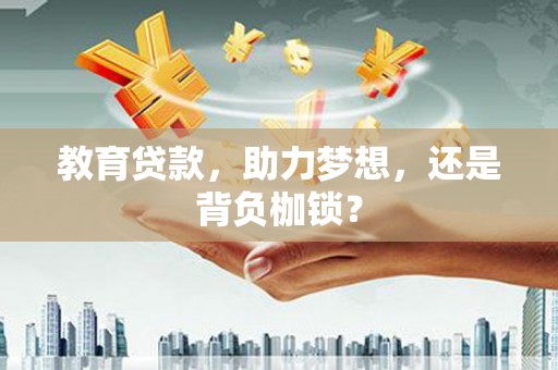 淮上教育贷款，助力梦想，还是背负枷锁？