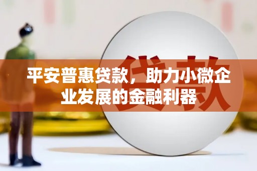 淮上平安普惠贷款，助力小微企业发展的金融利器