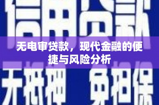 淮上无电审贷款，现代金融的便捷与风险分析