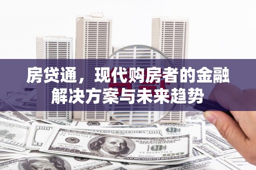 淮上房贷通，现代购房者的金融解决方案与未来趋势