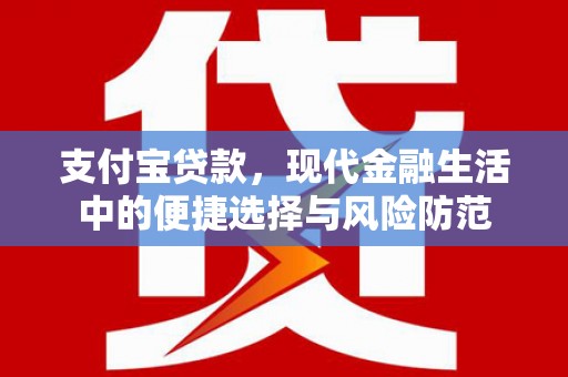 淮上支付宝贷款，现代金融生活中的便捷选择与风险防范