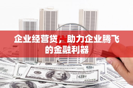 淮上企业经营贷，助力企业腾飞的金融利器