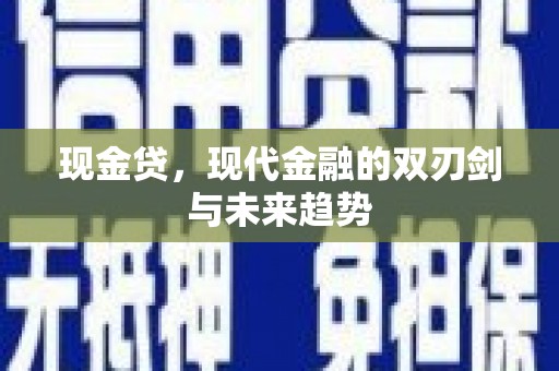 淮上现金贷，现代金融的双刃剑与未来趋势