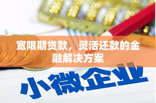 淮上宽限期贷款，灵活还款的金融解决方案