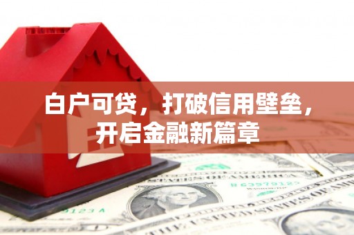 淮上白户可贷，打破信用壁垒，开启金融新篇章