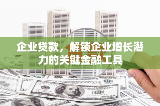 淮上企业贷款，解锁企业增长潜力的关键金融工具