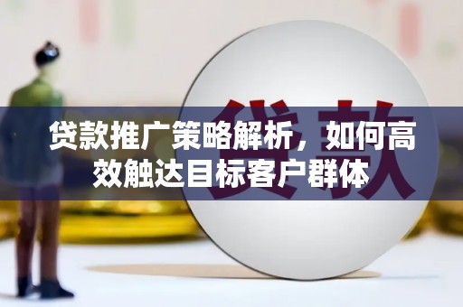 淮上贷款推广策略解析，如何高效触达目标客户群体