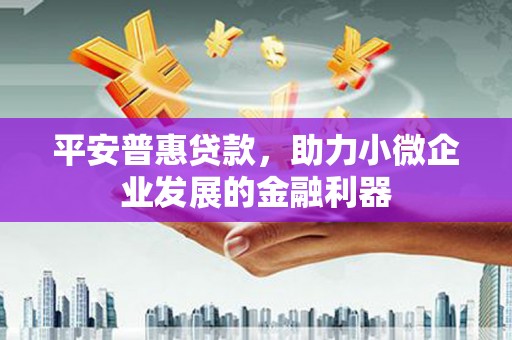 淮上平安普惠贷款，助力小微企业发展的金融利器