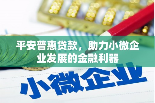 淮上平安普惠贷款，助力小微企业发展的金融利器