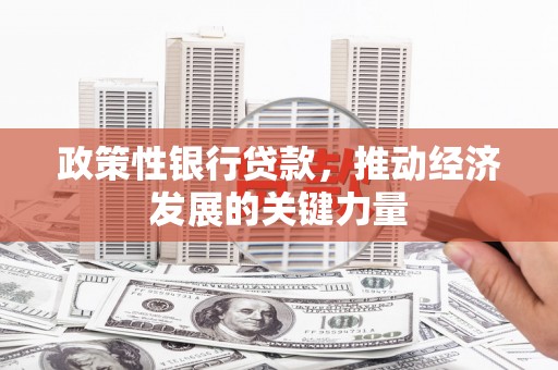 淮上政策性银行贷款，推动经济发展的关键力量
