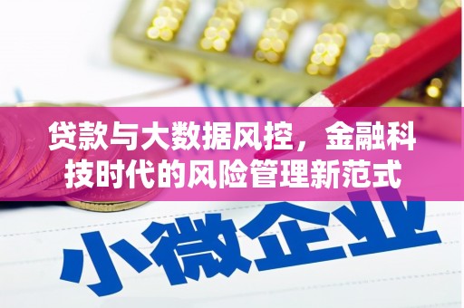 淮上贷款与大数据风控，金融科技时代的风险管理新范式