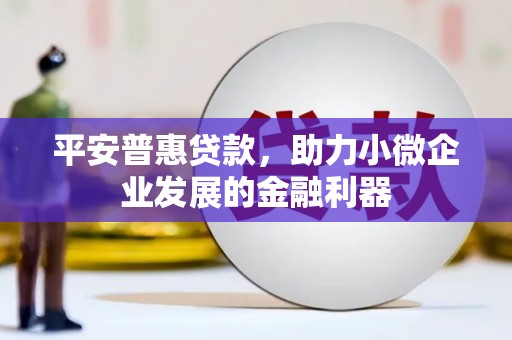 淮上平安普惠贷款，助力小微企业发展的金融利器