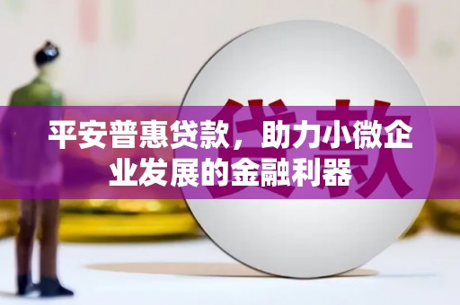 淮上平安普惠贷款，助力小微企业发展的金融利器