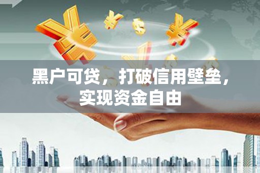 淮上黑户可贷，打破信用壁垒，实现资金自由
