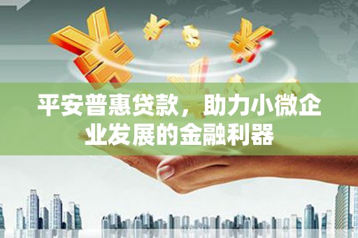 淮上平安普惠贷款，助力小微企业发展的金融利器