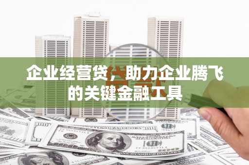 淮上企业经营贷，助力企业腾飞的关键金融工具