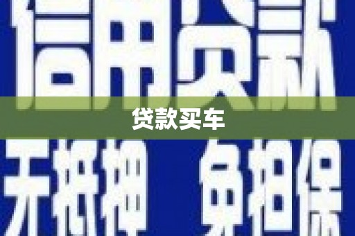 淮上贷款买车