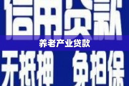 淮上养老产业贷款