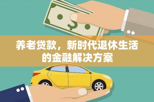 淮上养老贷款，新时代退休生活的金融解决方案