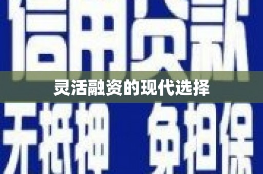 淮上灵活融资的现代选择