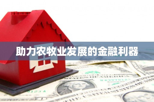 淮上助力农牧业发展的金融利器