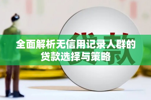 淮上全面解析无信用记录人群的贷款选择与策略