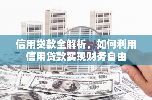 淮上信用贷款全解析，如何利用信用贷款实现财务自由
