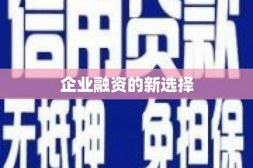 淮上企业融资的新选择