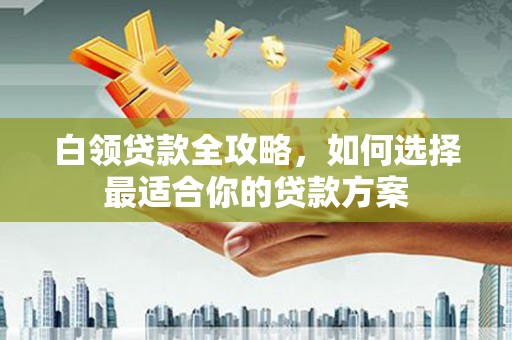 淮上白领贷款全攻略，如何选择最适合你的贷款方案