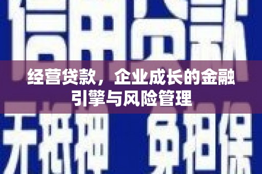 淮上经营贷款，企业成长的金融引擎与风险管理